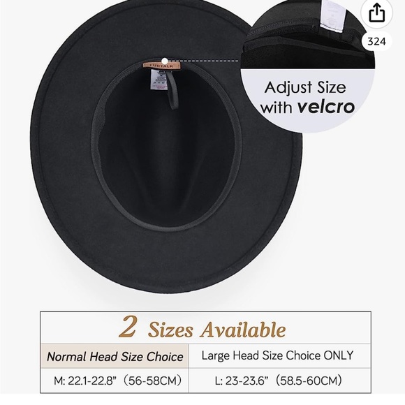 COPY - FURTALK Fedora Hats for Men Women 100% Australian Wool Felt Wide Brim Hat - Picture 2 of 9